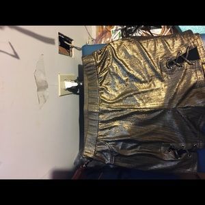 Gold like shorts .